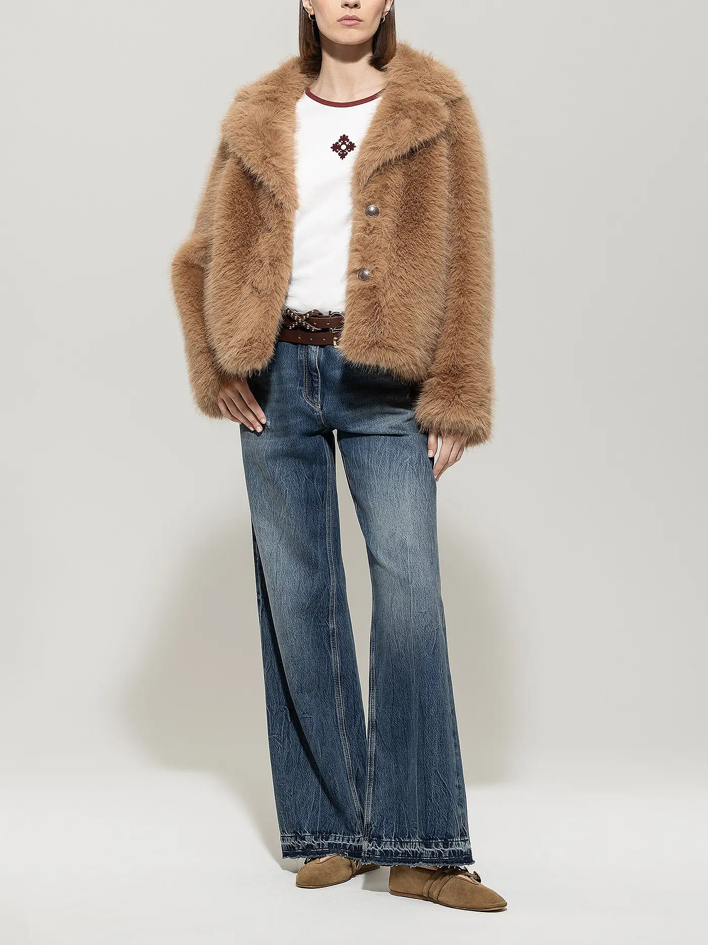 LUISA CERANO | Jacke in Felloptik | 